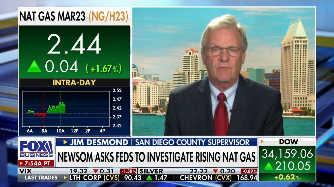 San Diego County Supervisor Jim Desmond discusses California Gov. Gavin Newsom's calls for an investigation into rising natural gas prices and Elon Musk helping San Diego with its transportation issues.