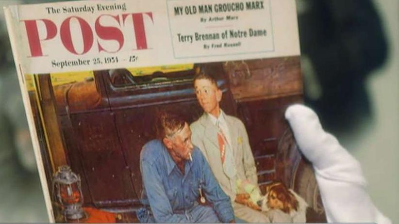 Family finds Norman Rockwell painting behind a wall