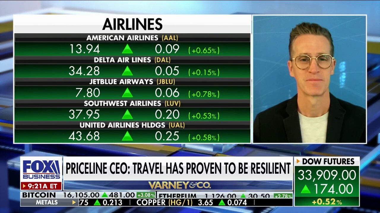 Priceline CEO Brett Keller discusses America’s inflation problem and the impact rising costs have had on the airline industry on ‘Varney & Co.’ 