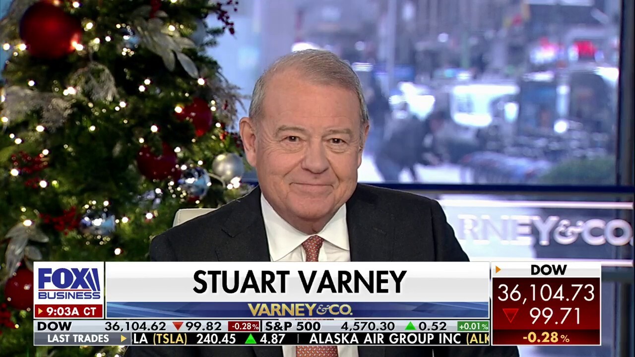 Varney & Co. host Stuart Varney reacts to oil executive Sultan Al Jaber saying there is no science behind phasing out fossil fuels to limit global warming.