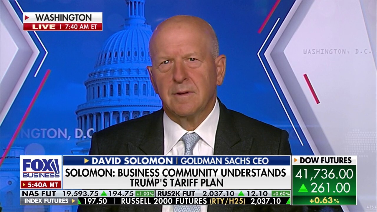 Goldman Sachs CEO David Solomon discusses the business community's thoughts on President Donald Trump's tariffs, support for small businesses, deregulation of banks and making America the crypto capital of the world.