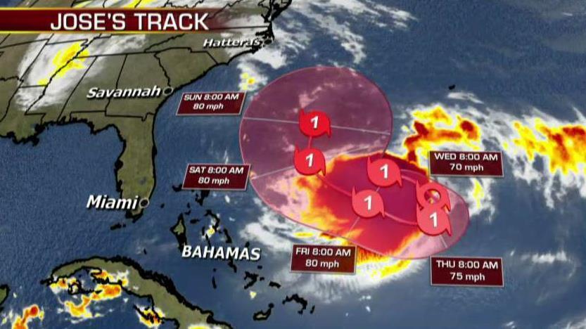 Hurricane Jose lingering in the Atlantic with an unclear path