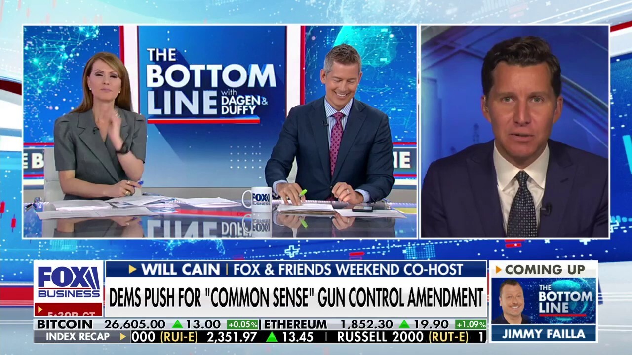 Will Cain shares his take on the Democratic push for a ‘common sense’ gun control amendment on ‘The Bottom Line.’
