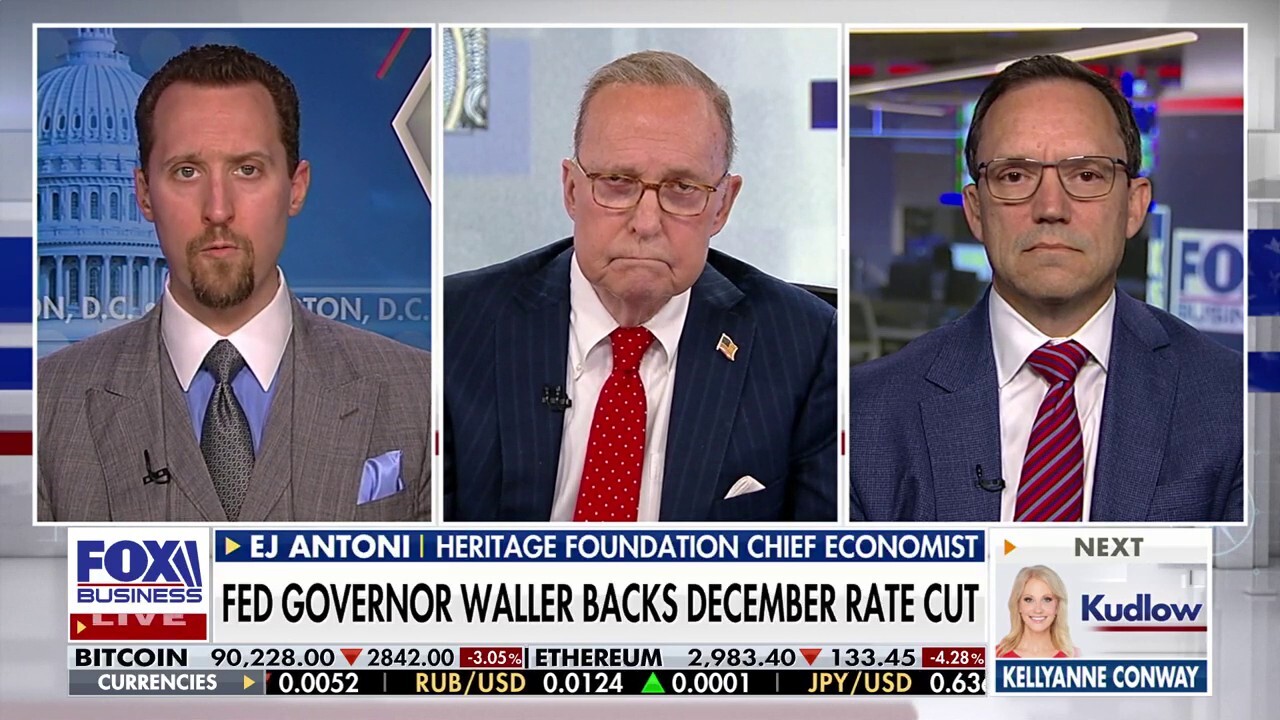 Panelists EJ Antoni and Marc Sumerlin weigh in on who could be the next Federal Reserve chairman pick and the upcoming December rate decision on Kudlow.