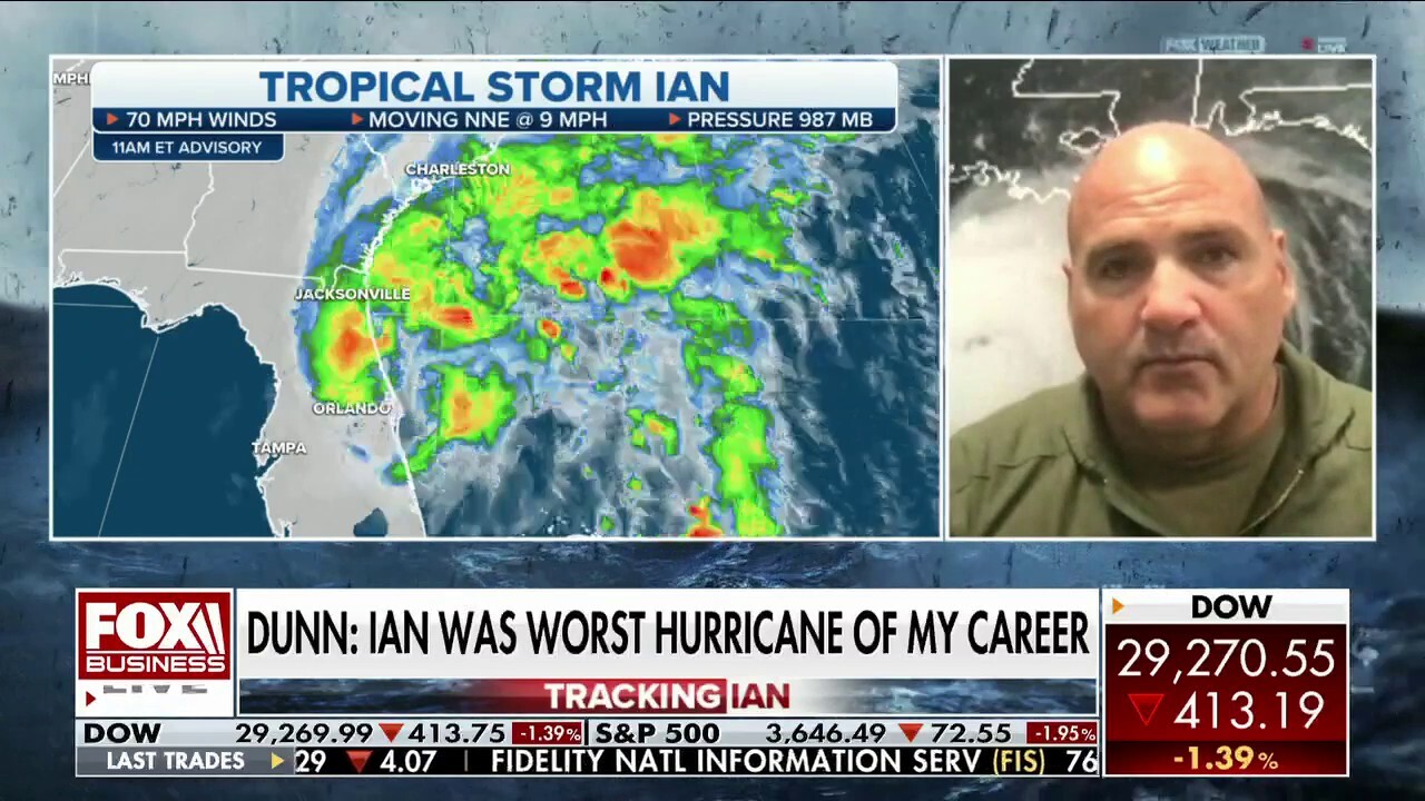 Hurricane hunter Maj. Kendall Dunn shares his experience flying through the eye of the Hurricane Ian.