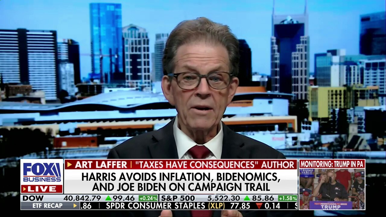 Former Reagan economist Art Laffer says Vice President Kamala Harris' fingerprints are all over the Biden administration's economic policies on 'The Evening Edit.' 