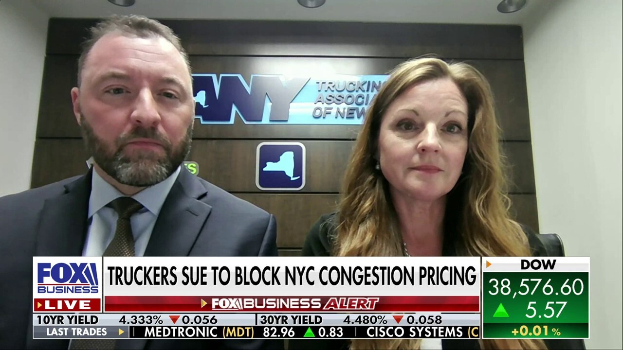 New York Trucking Association President Kendra Hems and attorney Brian Carr highlight their concerns over upcoming changes to New York City tolls.