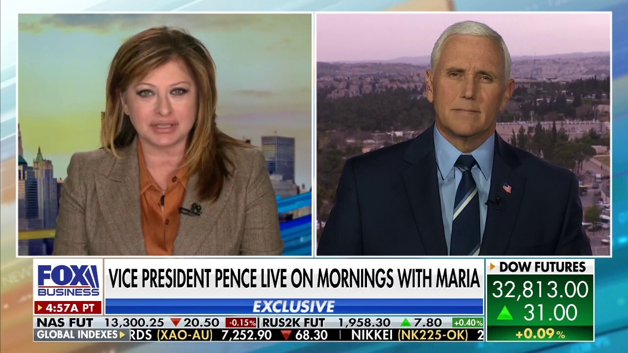 Former Vice President Mike Pence tells FOX Business’ Maria Bartiromo ‘at the right time’ he will ‘reflect and consider’ how he will participate in the next presidential election. 