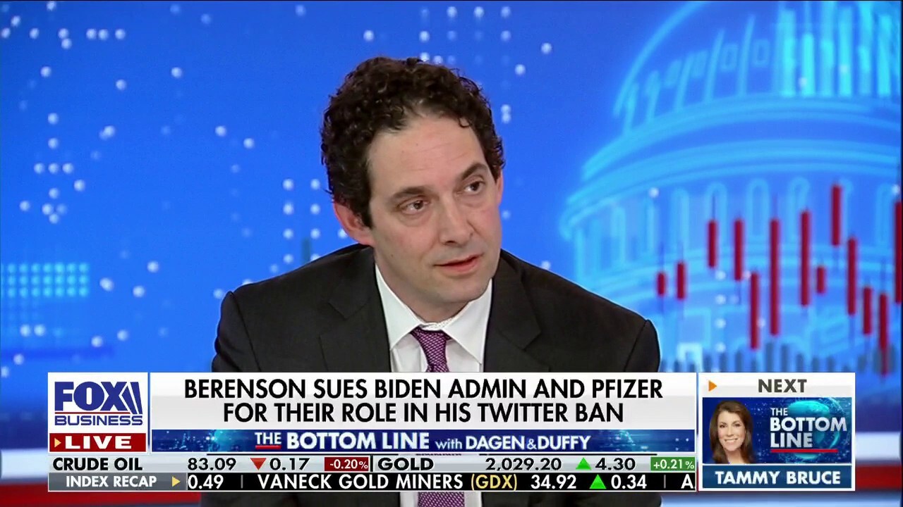 ‘Pandemia’ author Alex Berenson shares how he is suing the Biden administration and Pfizer for their alleged role in his ban from Twitter during the pandemic on ‘The Bottom Line.’