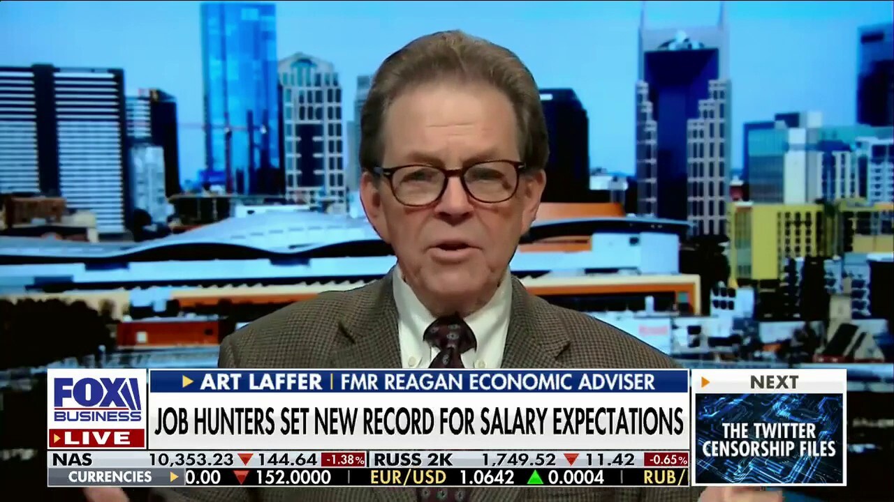Former Reagan Economic adviser Art Laffer discusses how young job hunters are looking to have at least $74k salary for new jobs on ‘Fox Business Tonight.’