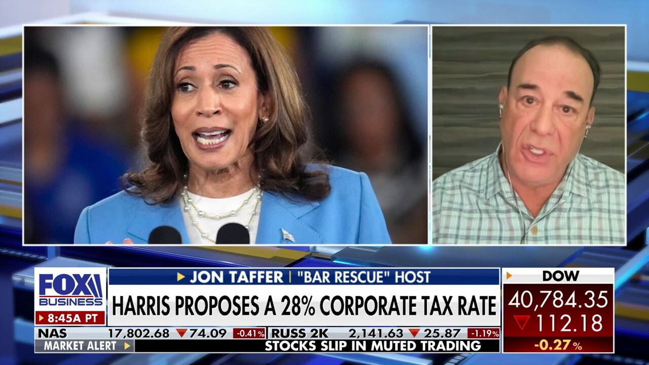 'Bar Rescue' host Jon Taffer sounds off on Vice President Kamala Harris' proposed economic policies, including a 28% corporate tax rate and a price control plan.