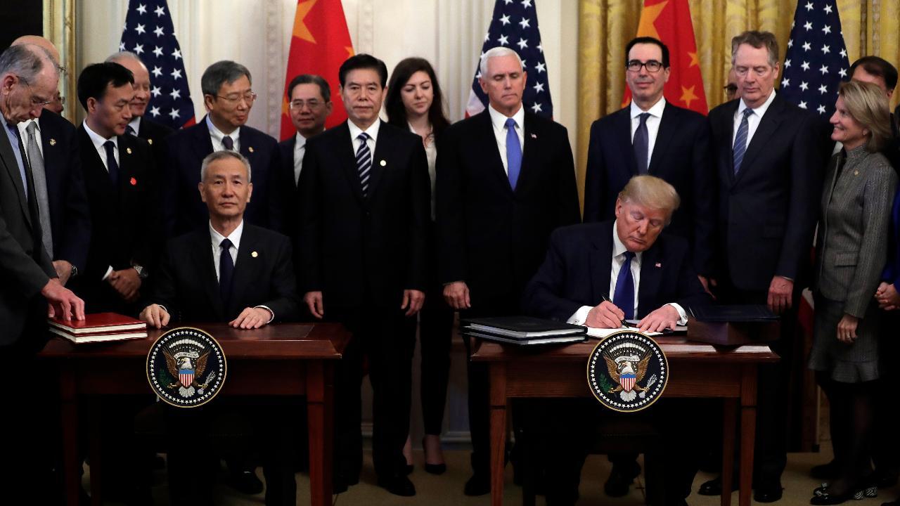 Trump, China Vice Premier Liu He sign phase one of trade deal