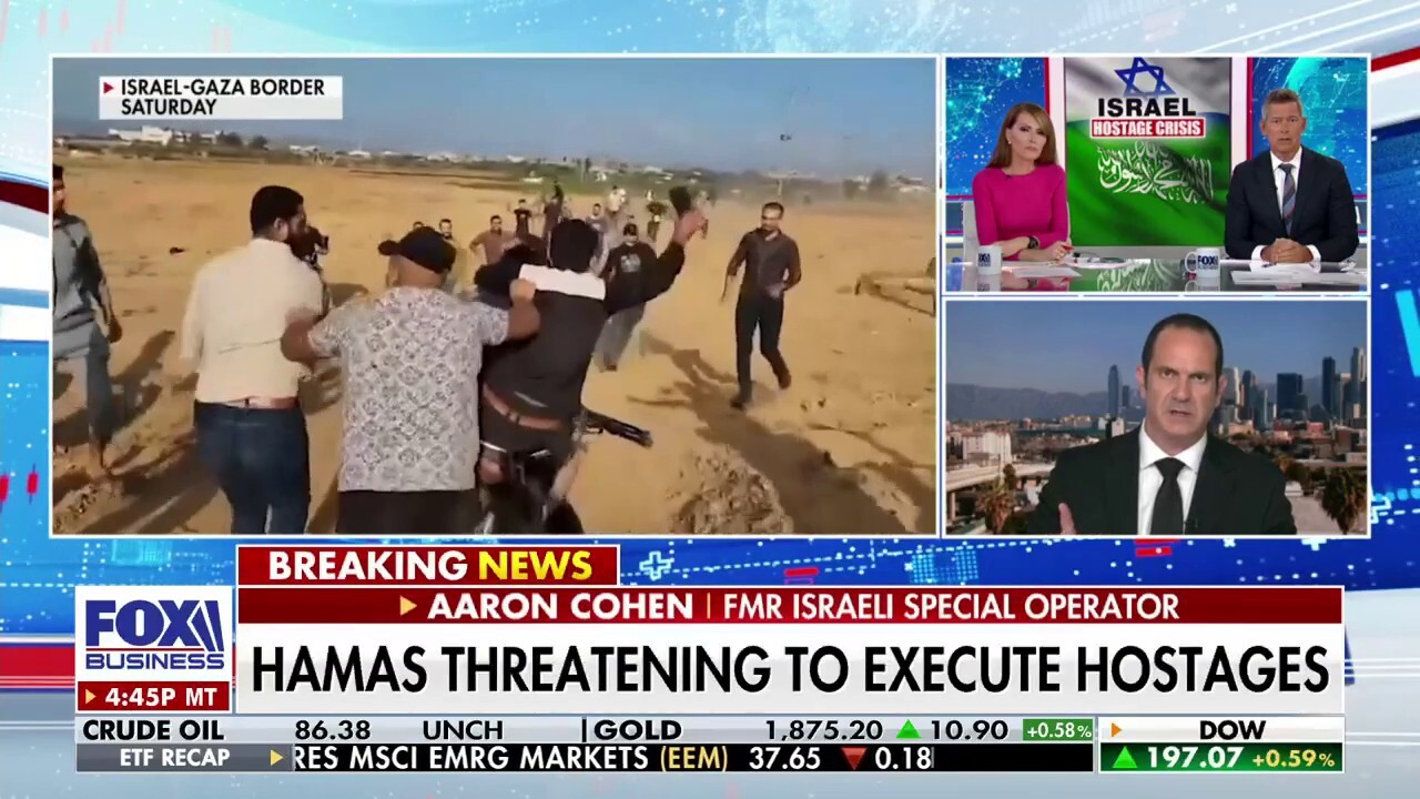 WARNING-Graphic footage: Former Israeli special operator Aaron Cohen reacts to Hamas terrorists attacking Israel on 'The Bottom Line.'