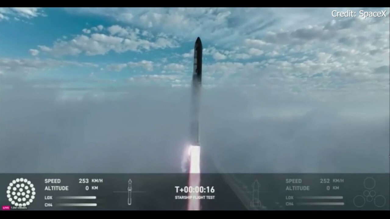 SpaceX launched its Super Heavy Starship rocket into space in its third and most successful test yet. (Credit: SpaceX)