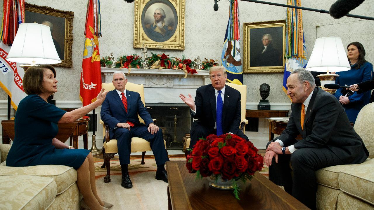 Trump clashes with Pelosi, Schumer over border wall funding