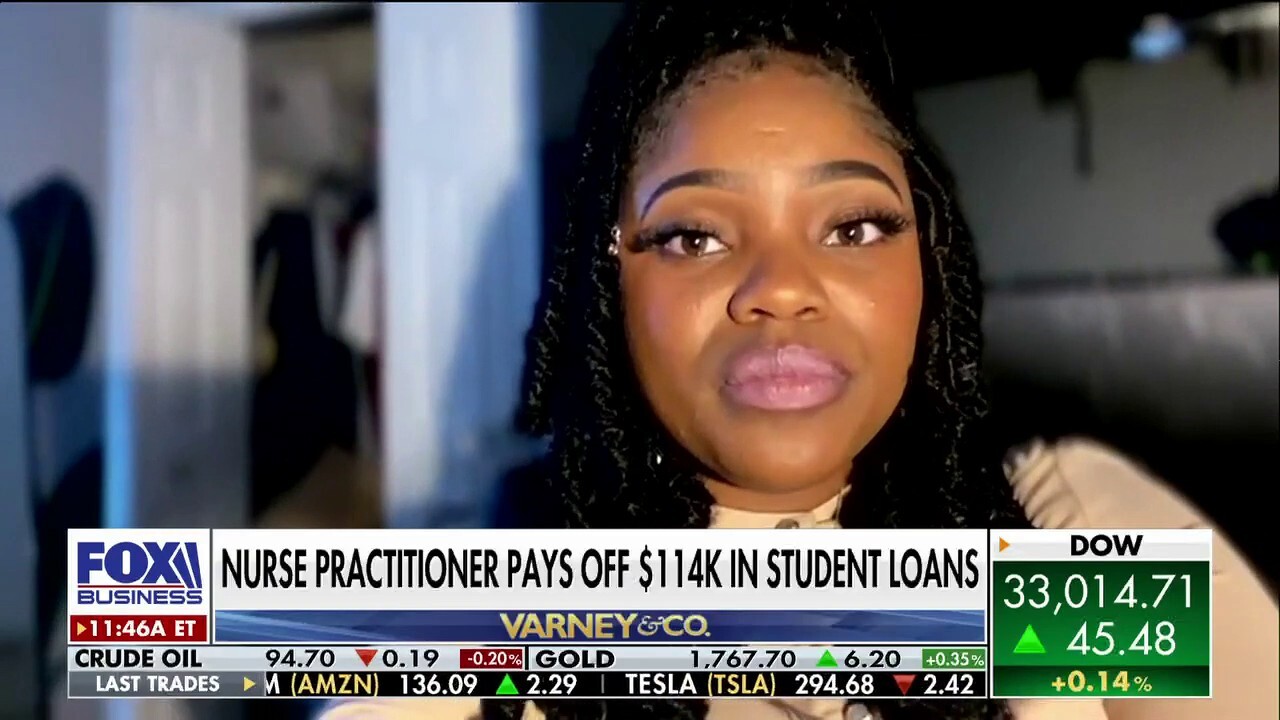 Candace Jackson discusses the sacrifices she made to pay off her debt and what she thinks about Biden's student loan handout on 'Varney & Co.'
