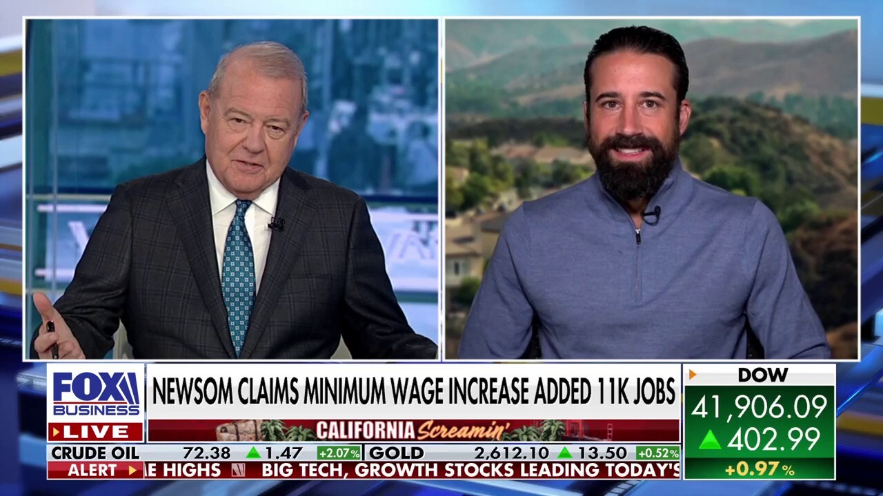 Celebrity Chef Andrew Gruel reacts to California Governor Gavin Newsom’s latest praise for his minimum wage increase on ‘Varney & Co.’