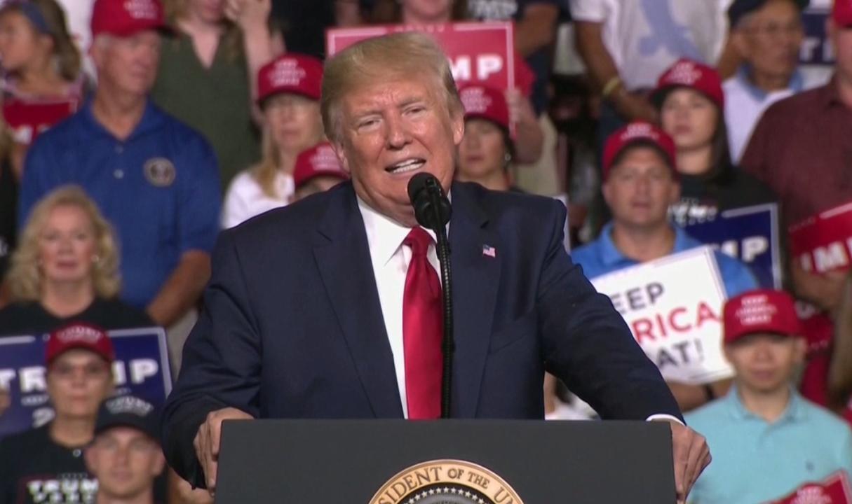 President Trump at New Hampshire rally