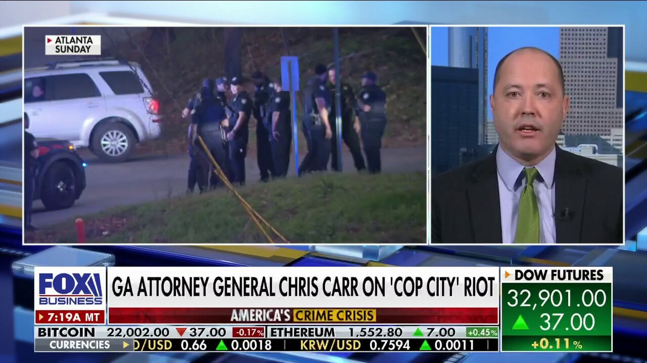 Georgia AG Chris Carr vows to prosecute 'Cop City' rioters: 'You will be held accountable'