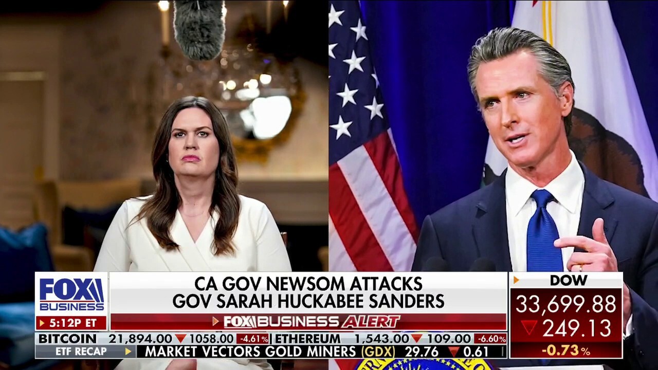 Calif. Gov. Gavin Newsom slams Sarah Huckabee Sanders over Arkansas murder rate