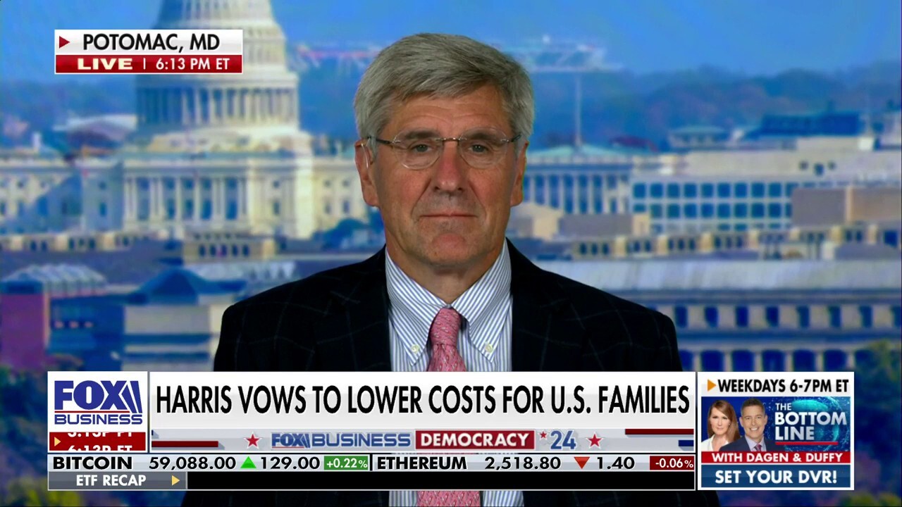 FreedomWorks senior economist Steve Moore discusses how Vice President Kamala Harris has claimed she will lower costs for American families on ‘The Bottom Line.’