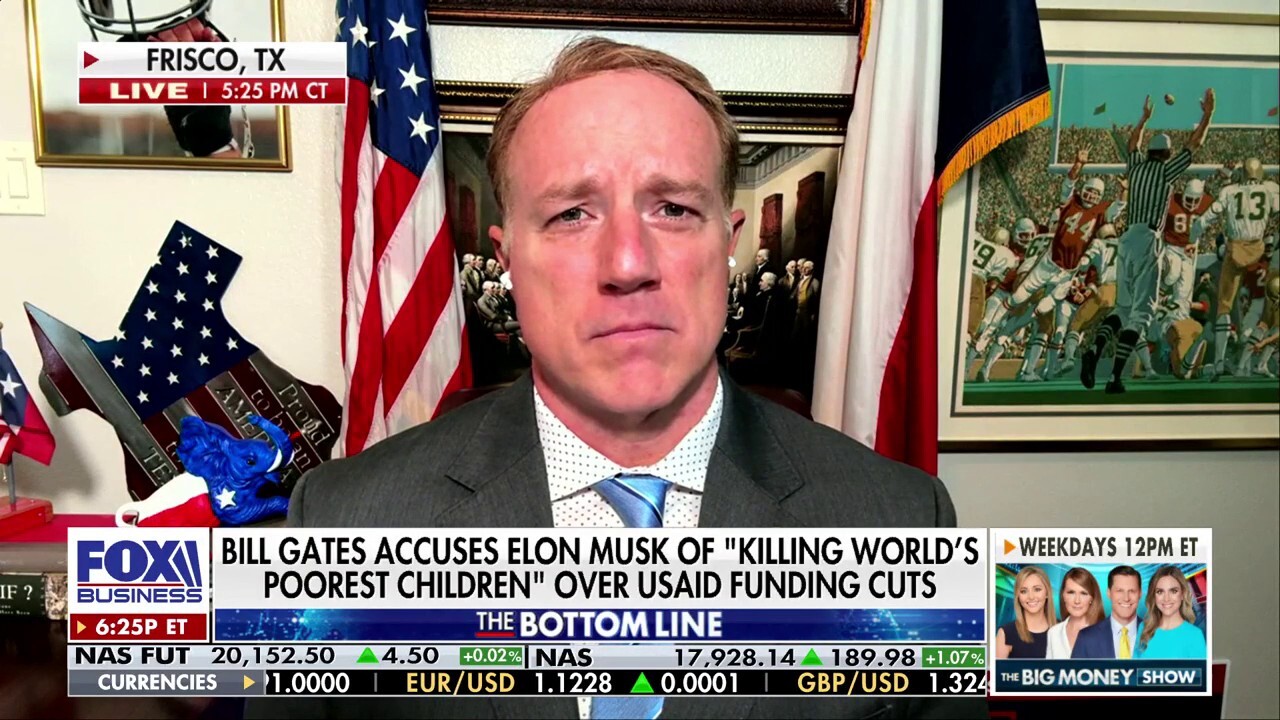 Rep. Pat Fallon, R-Texas, discusses DOGE cuts and Bill Gates' reported feud with Elon Musk on 'The Bottom Line.'