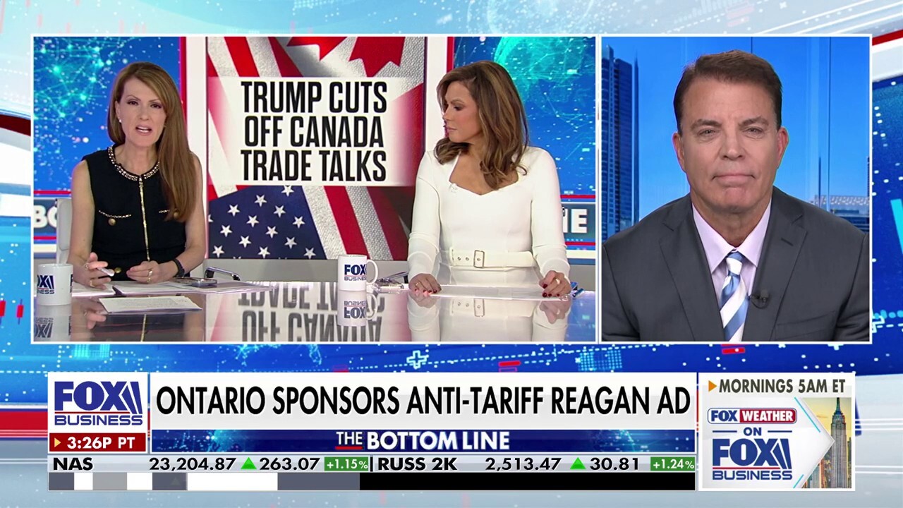 Former Council of Economic Advisers acting Chair Tomas Philipson discusses President Donald Trump’s cancellation of trade talks with Canada following an ad quoting former President Ronald Reagan’s thoughts on tariffs on ‘The Bottom Line.’