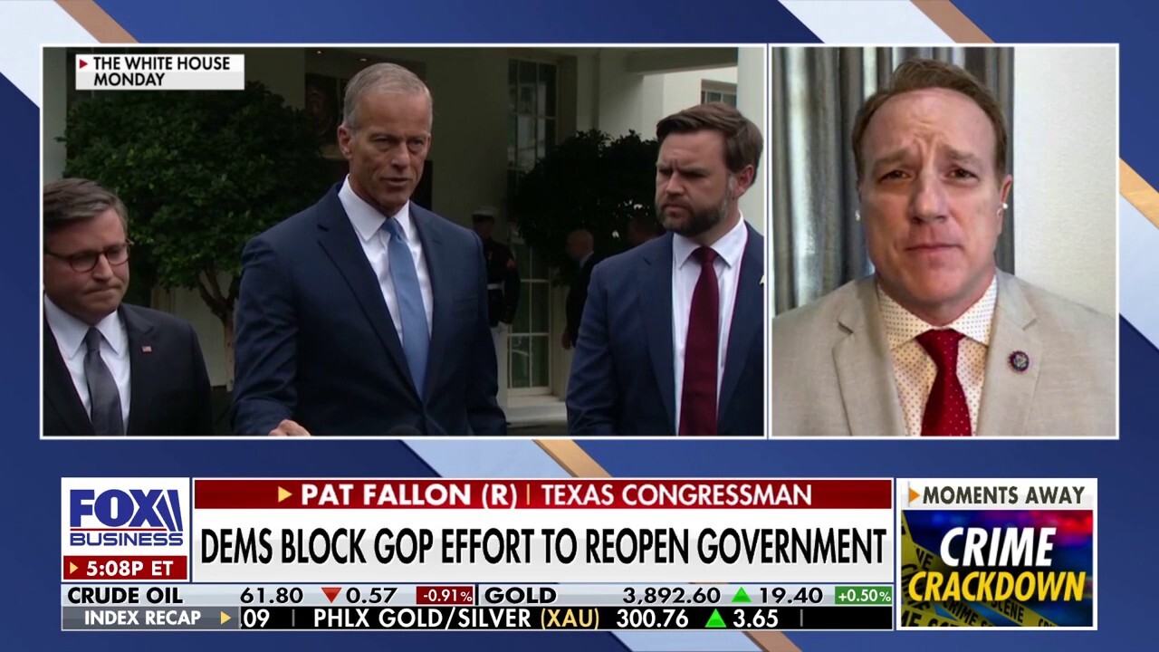 The shutdown is on Democrats and Schumer, says Rep. Pat Fallon