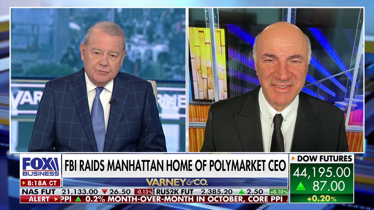 'Shark Tank' investor Kevin O'Leary reacts to the FBI’s recent raid of Polymarket CEO Shayne Coplan during an appearance on ‘Varney & Co.’