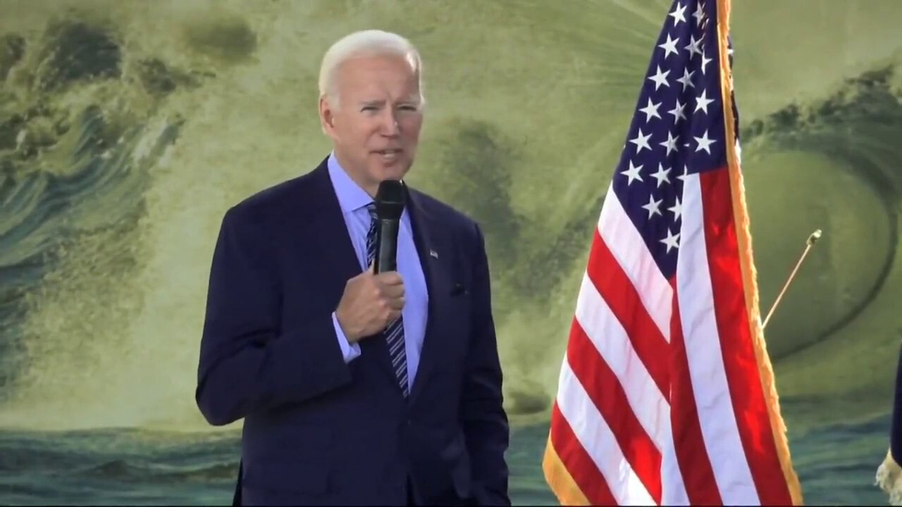 In a speech in San Diego on Friday, President Biden said General Motors committed to going 'all electric by 3035.'