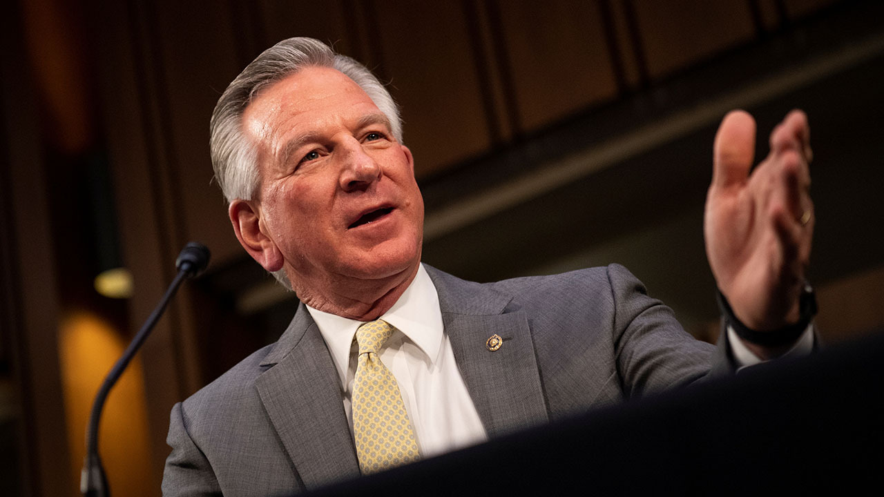 Alabama Sen. Tommy Tuberville argues Biden's foreign policy moves are 'staged' and that the president's first trip abroad didn't accomplish much.
