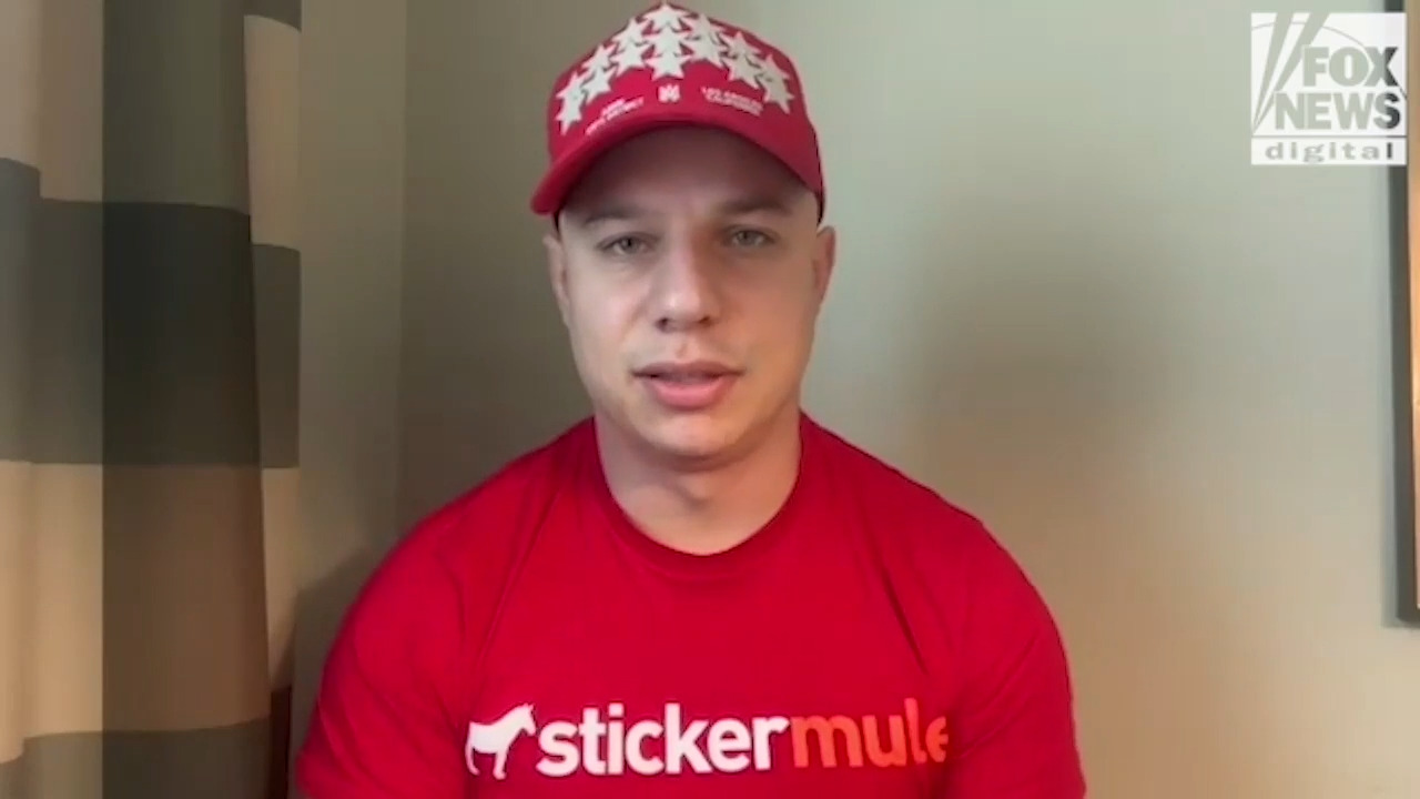 Sticker Mule CEO Anthony Constantino spoke with Fox News Digital to discuss his decision to send a pro-Trump email to the company's subscriber list and the importance of speaking up in favor of political tolerance.