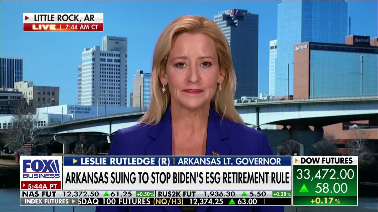 Alaska Lt. Gov. Leslie Rutledge says retirees are being 'forced to support' Democrats' ESG policies.