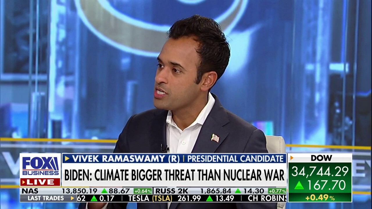 2024 presidential candidate Vivek Ramaswamy discusses his idea to end birthright citizenship for children of illegal immigrants and his climate agenda on 'Varney & Co.'