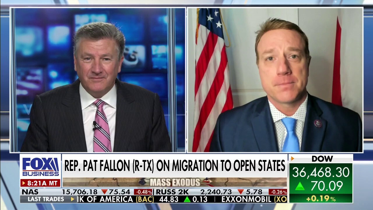 Texas Rep. Pat Fallon discusses the migration away from locked-down states and Biden's foreign policy blunders this year on 'Varney & Co.'