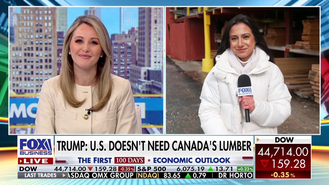 FOX Business' Kelly Saberi reports on how tariffs on Canada will impact the U.S. lumber supply and production. 