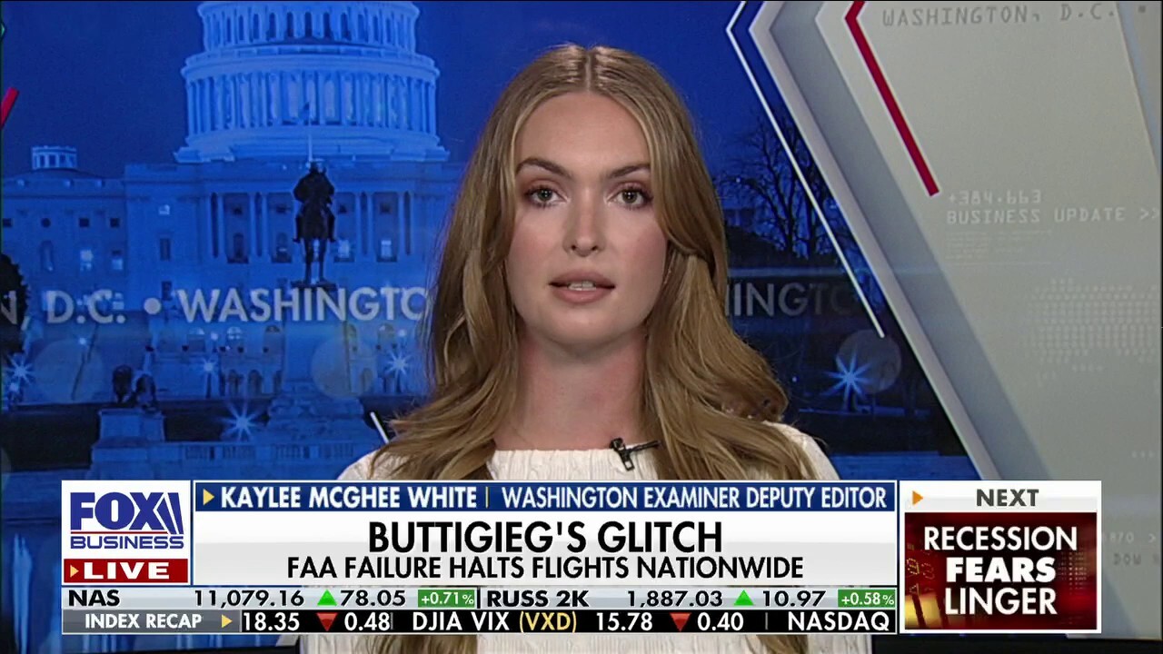 Washington Examiner deputy editor Kaylee McGhee White discusses the reasoning behind the FAA glitch that halted planes nationwide on ‘Fox Business Tonight.’