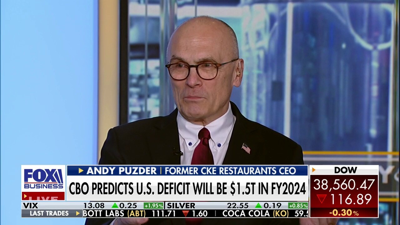 Former CKE Restaurants CEO Andy Puzder explains the importance of addressing the U.S. debt and the impact of wages on restaurant affordability.