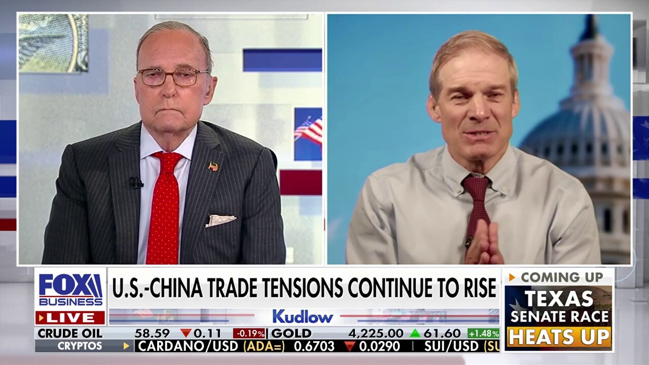 Rep. Jim Jordan, R-Ohio, says President Donald Trump’s trade agenda sends a strong message to the world and discusses the government shutdown on ‘Kudlow.’
