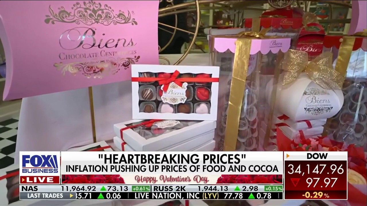 Inflation breaks hearts on Valentine's Day with soaring chocolate prices