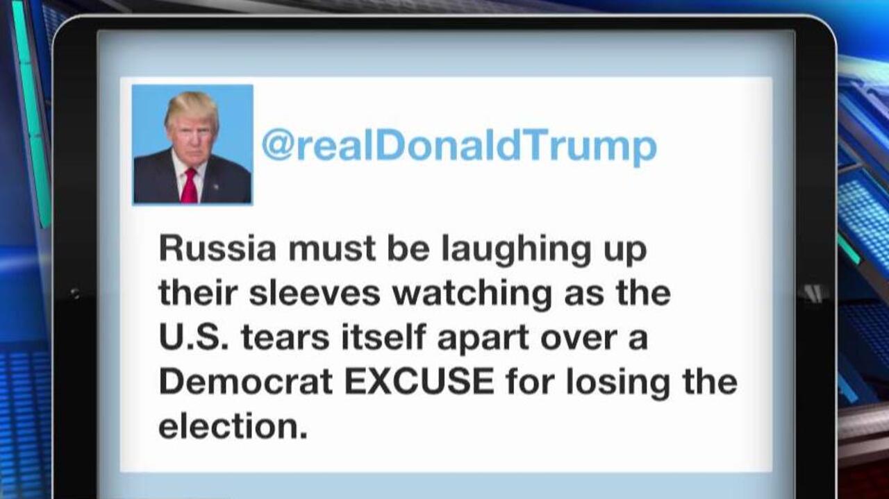 Trump hits media bias, Russia narrative in tweet storm
