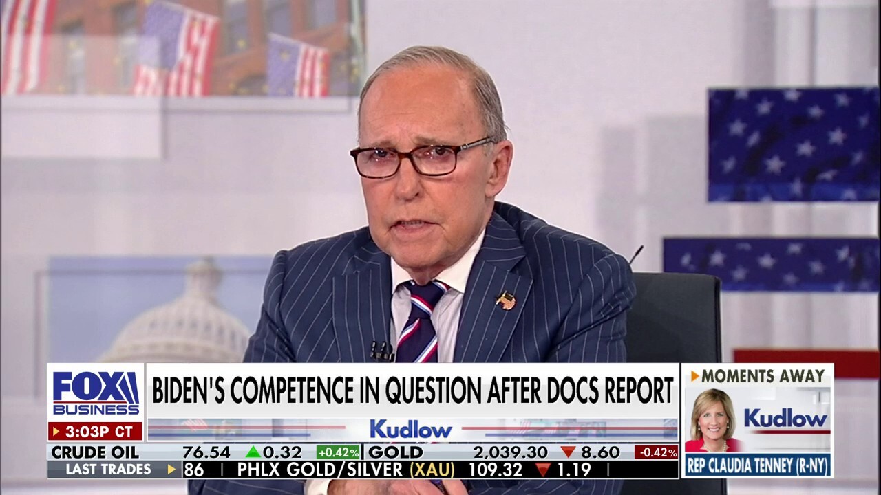 FOX Business host Larry Kudlow reacts to Biden not being charged in the classified documents scandal on 'Kudlow.'