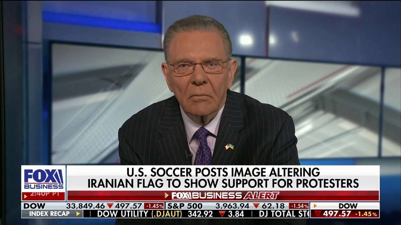 Fox News senior strategic analyst Ret. Gen. Jack Keane Iranian soccer players ending silent protest amid threats of reprisals on ‘Fox Business Tonight.’