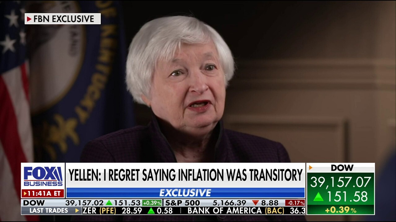 US Treasury Secretary Janet Yellen: 'I regret' saying inflation was transitory