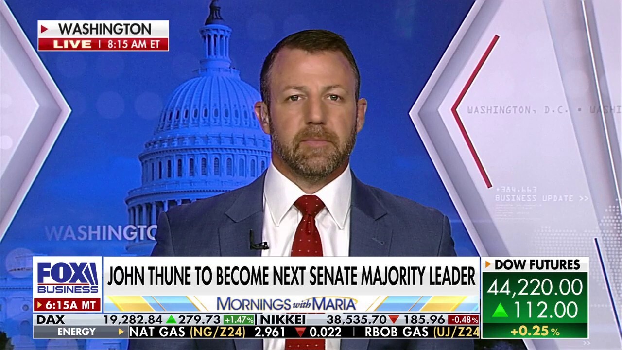 Sen. Markwayne Mullin, R-Okla., discusses Sen. John Thune becoming the next Senate majority leader, backlash over Pete Hegseth's nomination and whether Trump's agenda will face challenges in Congress.