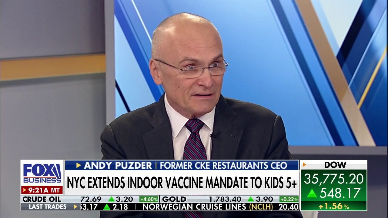 Former CKE Restaurants CEO Andy Puzder discusses how vaccine mandates impact small businesses. 