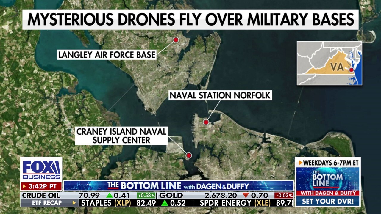 Mysterious drones seen over three sensitive US installations