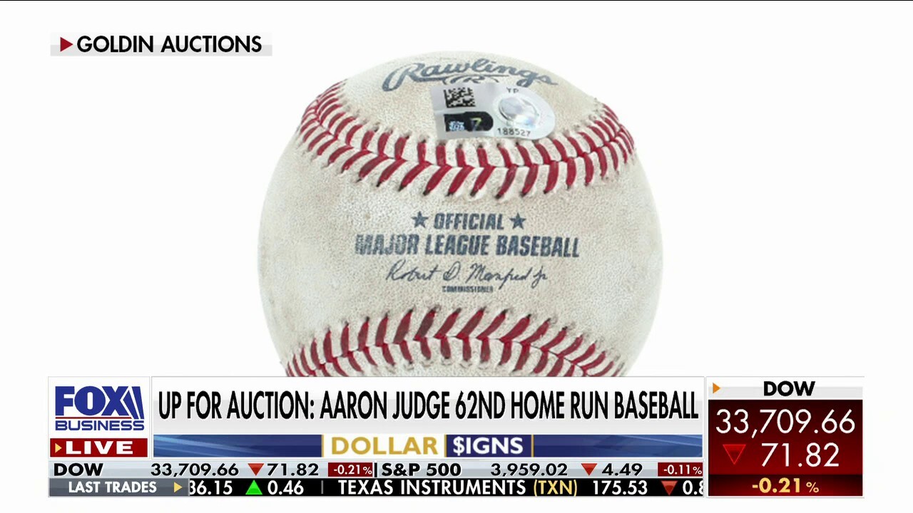 Aaron Judge's 62nd home run ball auction missing screwballs
