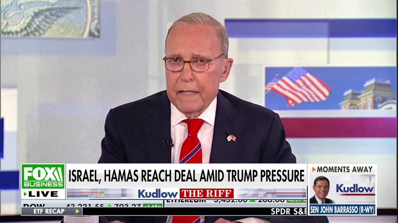  FOX Business host Larry Kudlow unpacks the Israel-Hamas ceasefire deal on 'Kudlow.'