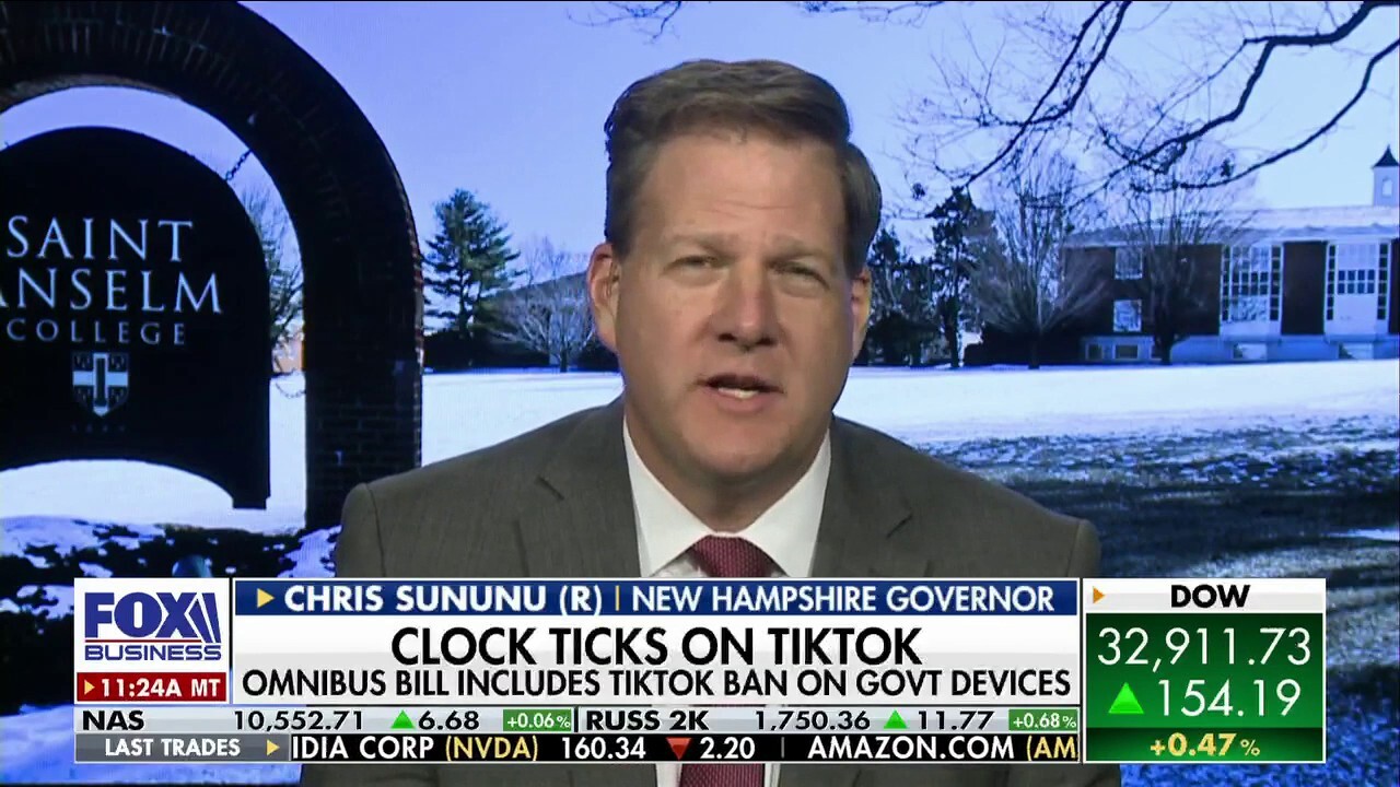 Gov. Chris Sununu, R-N.H., explains why he joined the growing list of governors banning TikTok on state devices on 'Cavuto: Coast to Coast.'
